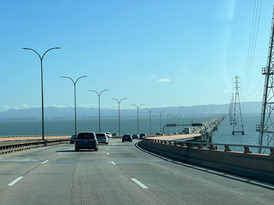 Am Samstig simmer zum erste mal überd San Mateo-Hayward Bridge :)