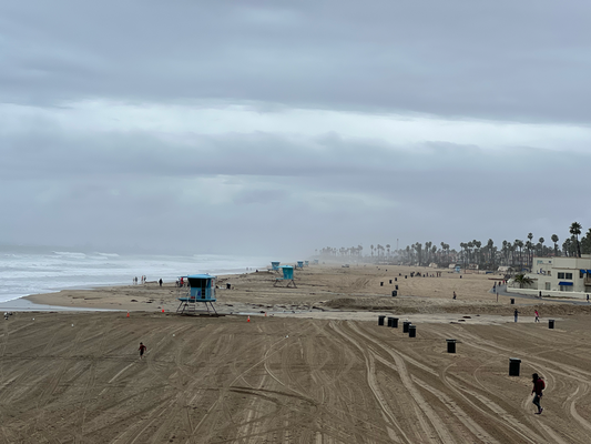 Aber vorher no en churze Stop und Surfer luege in Huntington Beach,