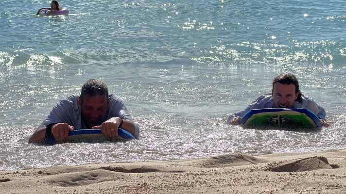 Body Boarde hends im Griff ;)