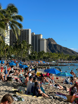 In Waikiki hets die Täg bsuuuunders viel Lüüt! Han s'Gfühl das isch die vollsti Ziit womer bis ez daa erläbt händ...