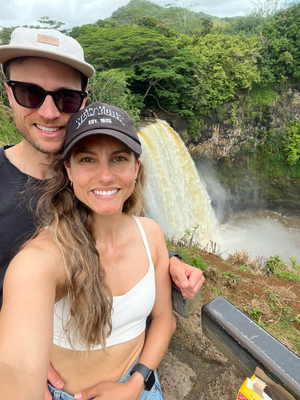 Selfie time vor de Wailua Falls