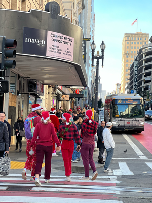 Santacon in SF - die ganz Stadt voll Samichläus :D