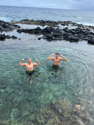Ä zude Tide Pools simmer abe - alles lustig gsi, bis e grossi Wälle cho isch (wiedermal :'D)