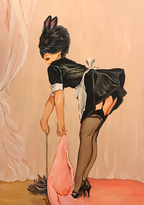 Pinup Bunny Girl/acrylic paint/72.8×51.5cm/2019