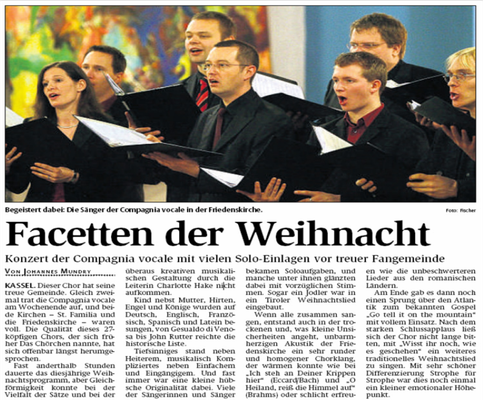 Facetten der Weihnacht - Weihnachtskonzert 2008 der compagnia vocale kassel