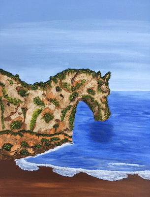 Rock Horse / Mixed Media on Canvas Board 38x46cm