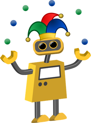 robot - technologie - sciences et techniques - smiley émoticône émoji cartoon clipart illustration - artémotic