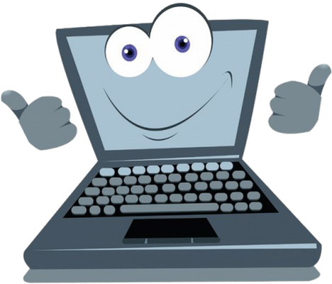 ordinateur - technologie - sciences et techniques - smiley émoticône émoji cartoon clipart illustration - artémotic