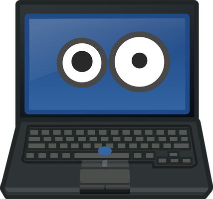 ordinateur - technologie - sciences et techniques - smiley émoticône émoji cartoon clipart illustration - artémotic