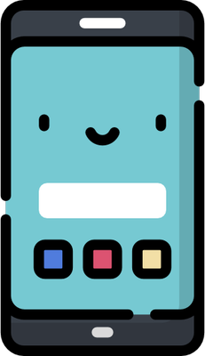 téléphone - technologie - sciences et techniques - smiley émoticône émoji cartoon clipart illustration - artémotic