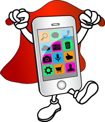 téléphone - technologie - sciences et techniques - smiley émoticône émoji cartoon clipart illustration - artémotic