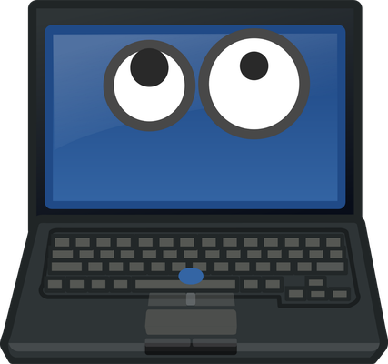 ordinateur - technologie - sciences et techniques - smiley émoticône émoji cartoon clipart illustration - artémotic