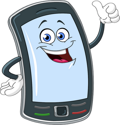 téléphone - technologie - sciences et techniques - smiley émoticône émoji cartoon clipart illustration - artémotic