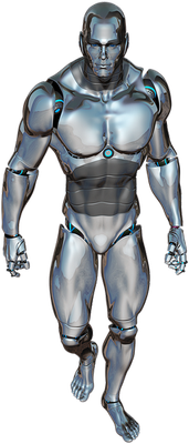 cyborg - technologie - sciences et techniques - smiley émoticône émoji cartoon clipart illustration - artémotic