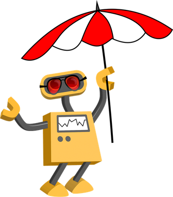 robot - technologie - sciences et techniques - smiley émoticône émoji cartoon clipart illustration - artémotic