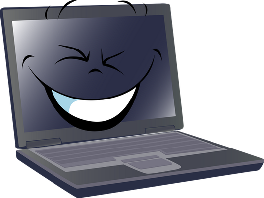 ordinateur - technologie - sciences et techniques - smiley émoticône émoji cartoon clipart illustration - artémotic