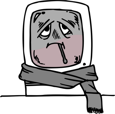 ordinateur - technologie - sciences et techniques - smiley émoticône émoji cartoon clipart illustration - artémotic