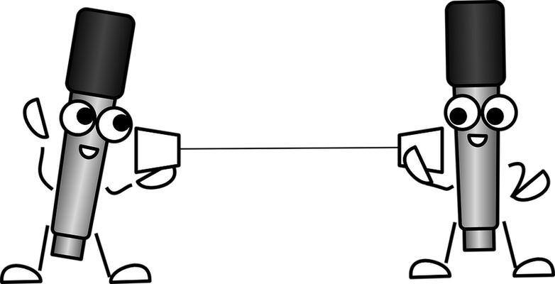 microphone - technologie - sciences et techniques - smiley émoticône émoji cartoon clipart illustration - artémotic