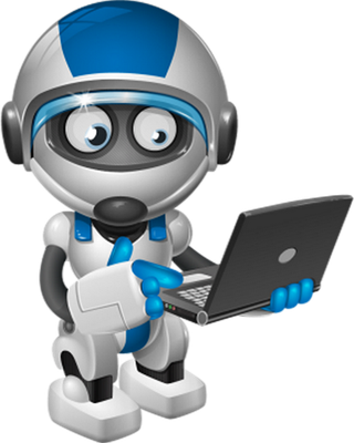 robot - technologie - sciences et techniques - smiley émoticône émoji cartoon clipart illustration - artémotic