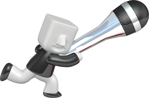 microphone - technologie - sciences et techniques - smiley émoticône émoji cartoon clipart illustration - artémotic