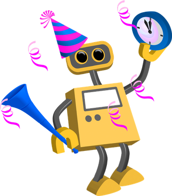 robot - technologie - sciences et techniques - smiley émoticône émoji cartoon clipart illustration - artémotic