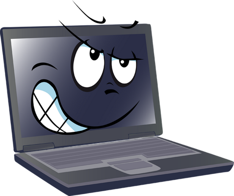 ordinateur - technologie - sciences et techniques - smiley émoticône émoji cartoon clipart illustration - artémotic