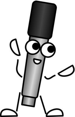 microphone - technologie - sciences et techniques - smiley émoticône émoji cartoon clipart illustration - artémotic