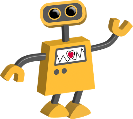 robot - technologie - sciences et techniques - smiley émoticône émoji cartoon clipart illustration - artémotic