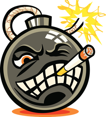 explosion - technologie - sciences et techniques - smiley émoticône émoji cartoon clipart illustration - artémotic