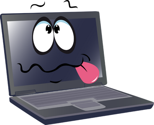 ordinateur - technologie - sciences et techniques - smiley émoticône émoji cartoon clipart illustration - artémotic