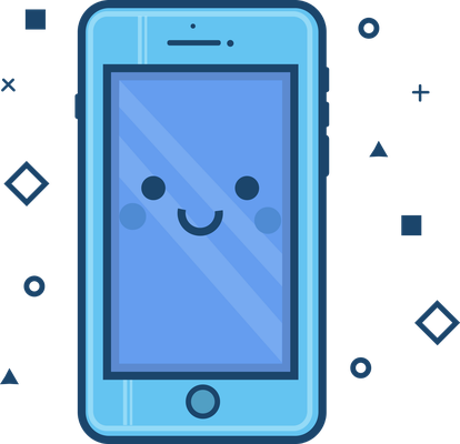 téléphone - technologie - sciences et techniques - smiley émoticône émoji cartoon clipart illustration - artémotic
