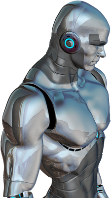 cyborg - technologie - sciences et techniques - smiley émoticône émoji cartoon clipart illustration - artémotic