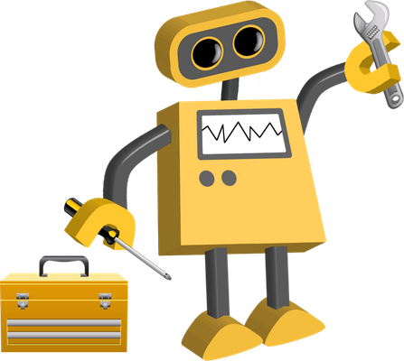 robot - technologie - sciences et techniques - smiley émoticône émoji cartoon clipart illustration - artémotic