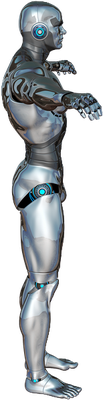 cyborg - technologie - sciences et techniques - smiley émoticône émoji cartoon clipart illustration - artémotic