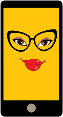 téléphone - technologie - sciences et techniques - smiley émoticône émoji cartoon clipart illustration - artémotic