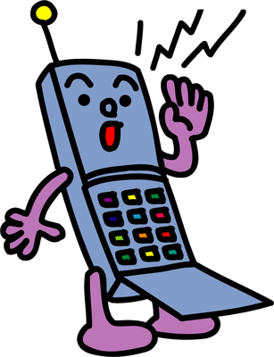 téléphone - technologie - sciences et techniques - smiley émoticône émoji cartoon clipart illustration - artémotic