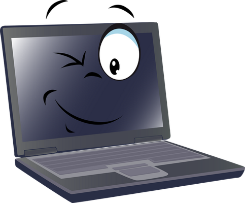 ordinateur - technologie - sciences et techniques - smiley émoticône émoji cartoon clipart illustration - artémotic