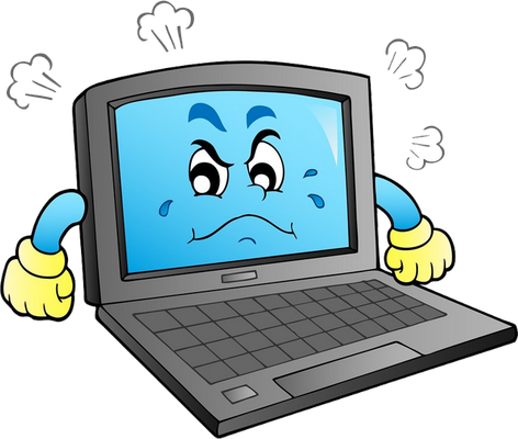 ordinateur - technologie - sciences et techniques - smiley émoticône émoji cartoon clipart illustration - artémotic