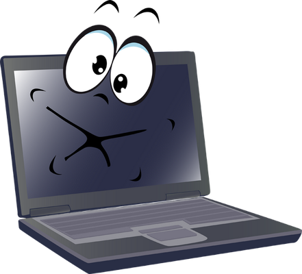 ordinateur - technologie - sciences et techniques - smiley émoticône émoji cartoon clipart illustration - artémotic