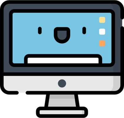 ordinateur - technologie - sciences et techniques - smiley émoticône émoji cartoon clipart illustration - artémotic