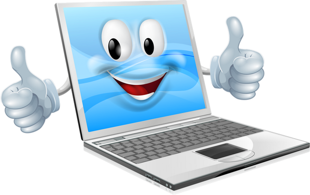 ordinateur - technologie - sciences et techniques - smiley émoticône émoji cartoon clipart illustration - artémotic