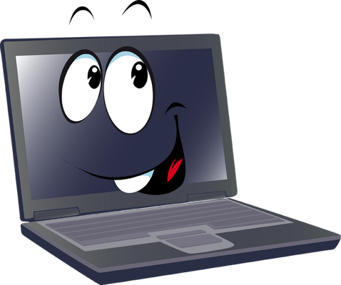 ordinateur - technologie - sciences et techniques - smiley émoticône émoji cartoon clipart illustration - artémotic