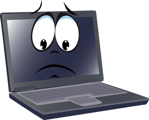 ordinateur - technologie - sciences et techniques - smiley émoticône émoji cartoon clipart illustration - artémotic