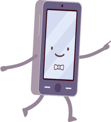 téléphone - technologie - sciences et techniques - smiley émoticône émoji cartoon clipart illustration - artémotic