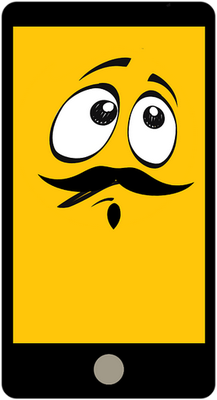 téléphone - technologie - sciences et techniques - smiley émoticône émoji cartoon clipart illustration - artémotic