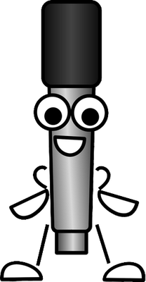 microphone - technologie - sciences et techniques - smiley émoticône émoji cartoon clipart illustration - artémotic