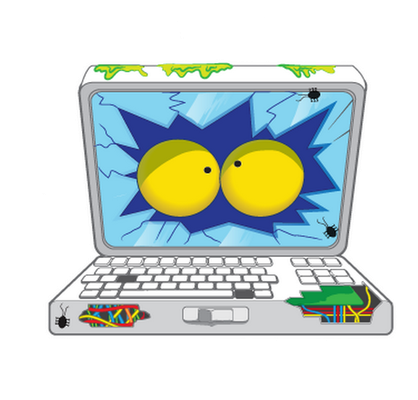 ordinateur - technologie - sciences et techniques - smiley émoticône émoji cartoon clipart illustration - artémotic