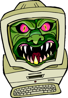 ordinateur - technologie - sciences et techniques - smiley émoticône émoji cartoon clipart illustration - artémotic