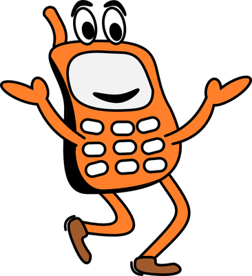 téléphone - technologie - sciences et techniques - smiley émoticône émoji cartoon clipart illustration - artémotic