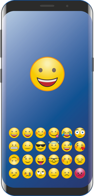 téléphone - technologie - sciences et techniques - smiley émoticône émoji cartoon clipart illustration - artémotic